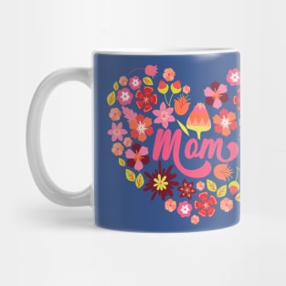 Mom Floral Heart Mug